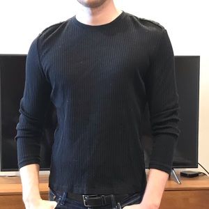 Calvin Klein ribbed sweater with shoulder detail